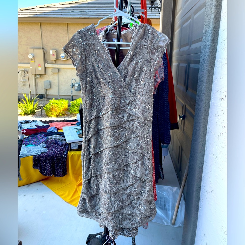 Beautiful tan dress..